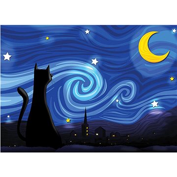 Cobble Hill Puzzle Kočičí hvězdná noc 500 dílků