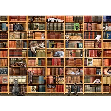 Cobble Hill Puzzle Kočičí knihovna 1000 dílků