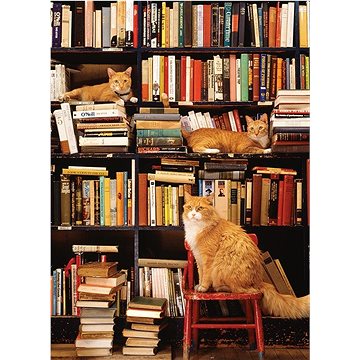 Cobble Hill Puzzle Kočky v knihkupectví Gotham 500 dílků