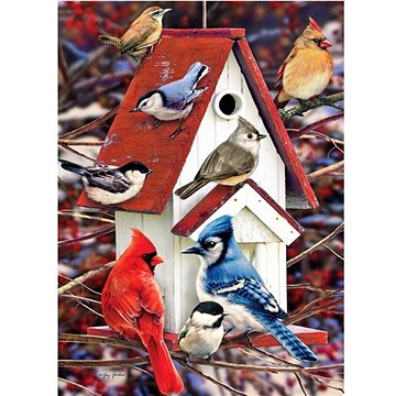 Cobble Hill Puzzle Ptačí budka v zimě 1000 dílků
