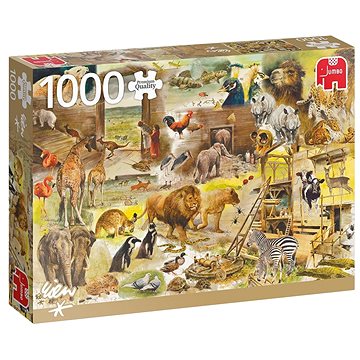 Jumbo Puzzle Stavba Noemovy archy 1000 dílků