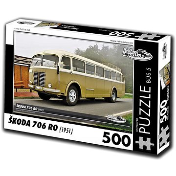 Retro-auta Puzzle Bus č. 5 Škoda 706 RO (1951) 500 dílků