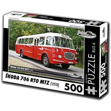 Retro-auta Puzzle Bus č. 6 Škoda 706 RTO MTZ (1970) 500 dílků