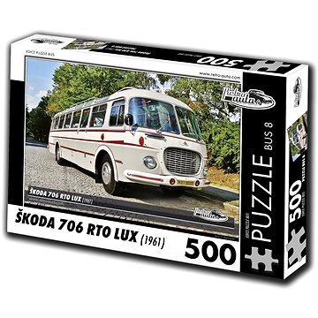 Retro-auta Puzzle Bus č. 8 Škoda 706 RTO LUX (1961) 500 dílků