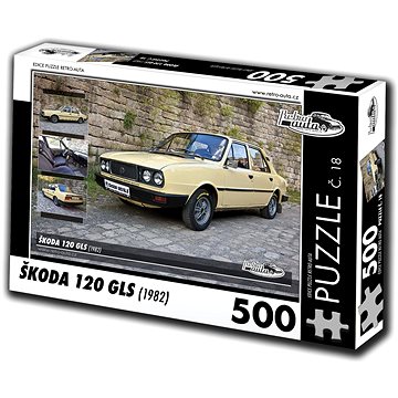 Retro-auta Puzzle č. 18 Škoda 120 GLS (1982) 500 dílků