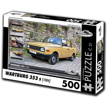 Retro-auta Puzzle č. 21 Wartburg 353 s (1984) 500 dílků