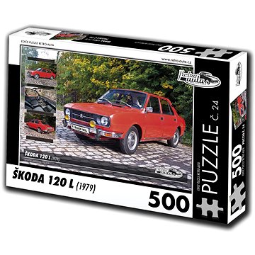 Retro-auta Puzzle č. 24 Škoda 120 L (1979) 500 dílků