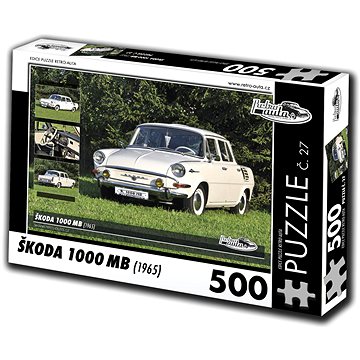Retro-auta Puzzle č. 27 Škoda 1000 MB (1965) 500 dílků