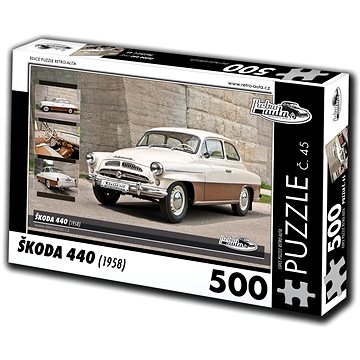 Retro-auta Puzzle č. 45 Škoda 440 (1958) 500 dílků