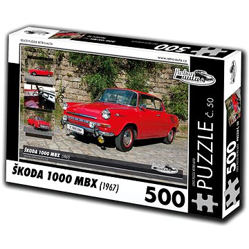 Retro-auta Puzzle č. 50 Škoda 1000 MBX (1967) 500 dílků