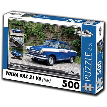 Retro-auta Puzzle č. 51 Volha Gaz 21 VB (1966) 500 dílků
