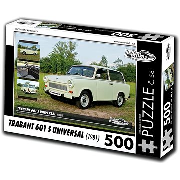 Retro-auta Puzzle č. 56 Trabant 601 S Universal (1981) 500 dílků