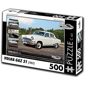 Retro-auta Puzzle č. 63 Volha GAZ 21 (1967) 500 dílků