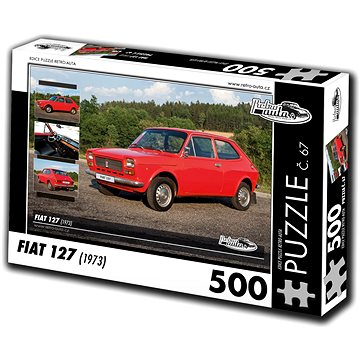 Retro-auta Puzzle č. 67 Fiat 127 (1973) 500 dílků