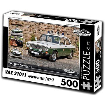 Retro-auta Puzzle č. 73 VAZ 21011 Volkspolizei (1975) 500 dílků