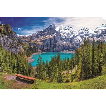 Trefl Puzzle Jezero Oeschinen, Alpy 1500 dílků