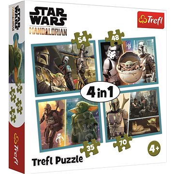 Trefl Puzzle Mandalorian a jeho svět 4v1 (35,48,54,70 dílků)