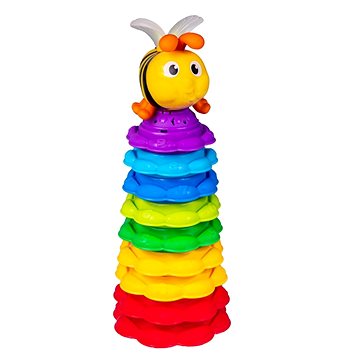 Pyramida včelka s křídly měnícimi barvu /5 míčků na baterie se světlem a zvukem 6m+