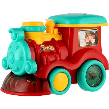 E-shop Lokomotive/Zug mit Seifenblasen aus Kunststoff 18cm batteriebetrieben mit Sound und Licht im Karton