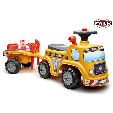 Falk Odrážedlo Super Builder s hračkami na písek