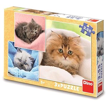 E-shop Puzzle Niedliche Kätzchen 3 x 55 Teile