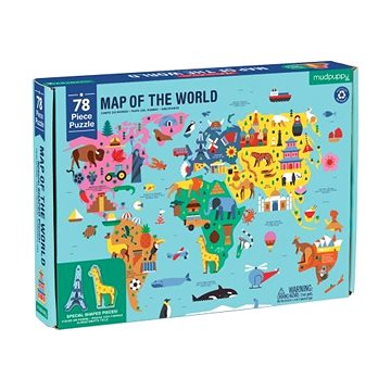 Geography Puzzle - Mapa světa (78 ks)