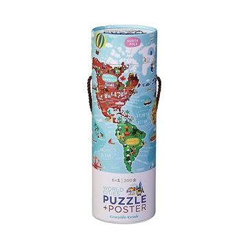 Puzzle a plakát - Světová města (200 ks)