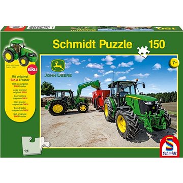 Schmidt Puzzle John Deere Traktory 5M 150 dílků + model SIKU