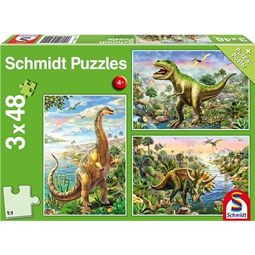 Schmidt Puzzle Dinosauří dobrodružství 3x48 dílků