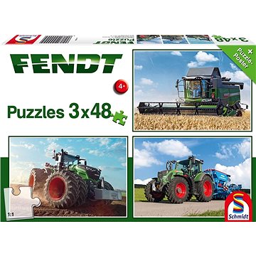 Schmidt Puzzle Traktory Fendt 3x48 dílků