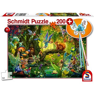 Schmidt Puzzle Víly v lese 200 dílků + dárek (vílí hůlka)