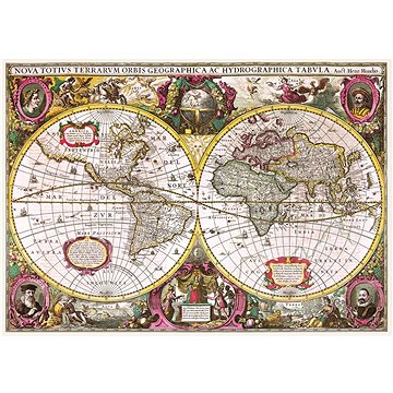 Trefl Puzzle Historická mapa světa r. 1630, 2000 dílků