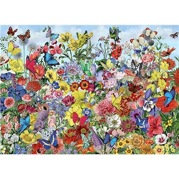 Cobble Hill Puzzle Motýlí zahrada 1000 dílků