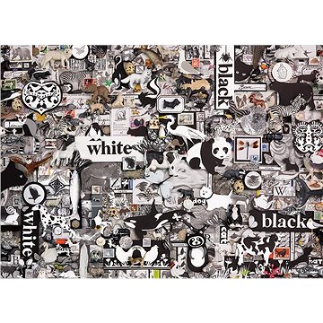 Cobble Hill Puzzle Černá a bílá: Zvířata 1000 dílků