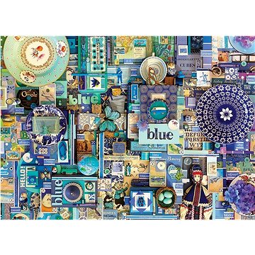 Cobble Hill Puzzle Barvy duhy: Modrá 1000 dílků