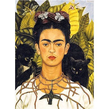 Eurographics Puzzle Portrét Frídy Kahlo s trnovým náhrdelníkem 1000 dílků