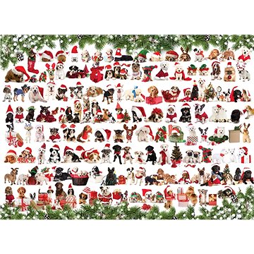 Eurographics Puzzle Vánoční psi 1000 dílků