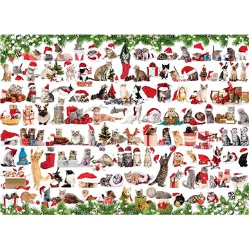Eurographics Puzzle Vánoční kočky 1000 dílků