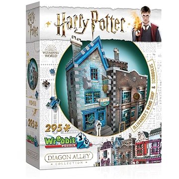 Wrebbit 3D puzzle Harry Potter: Obchod s hůlkami pana Olivandera a Scribbulus 295 dílků