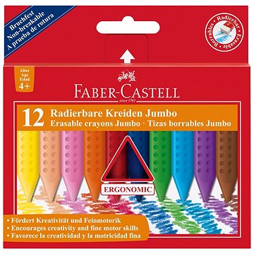FABER-CASTELL Plastic Colour Grip Jumbo, 12 barev