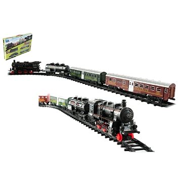 E-shop Eisenbahn + 3 Wagons mit Schienen, 20 Stück