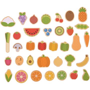 E-shop Bigjigs Toys Magnete - Obst und Gemüse