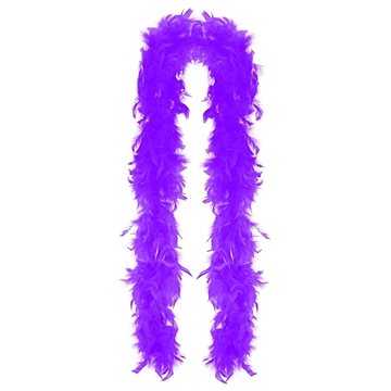 Boa fialové s peřím - charlestone - 180 cm