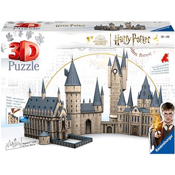 Ravensburger 3D Puzzle 114979 Harry Potter: Bradavický hrad - Velká síň a Astronomická věž 2v1 1080