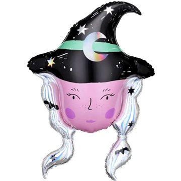 Foliový balónek klobouk - halloween - čarodějnice - 60 cm