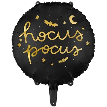 Foliový balónek hocus pocus - černý - halloween - čarodějnice - 45 cm