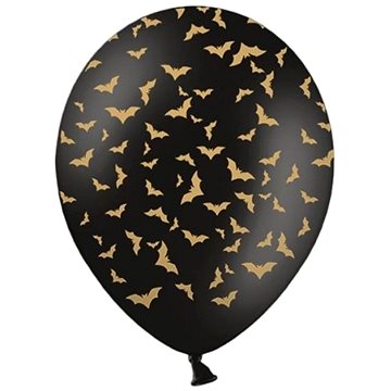 Latexové balónky černé - netopýři - halloween - 30 cm - 6 ks