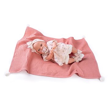 Antonio Juan 14258 Bimba - mrkací panenka miminko se zvuky a měkkým látkovým tělem - 37 cm
