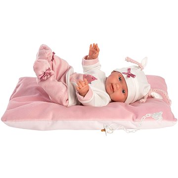 Llorens 26312 New Born Holčička - realistická panenka miminko s celovinylovým tělem - 26 cm