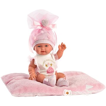 E-shop Llorens 26316 New Born Girl - Realistische Babypuppe mit Vollvinylkörper - 26 cm